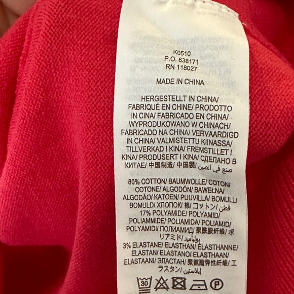 Boden V Neck Deep Pink Sweater Pullover Size XS Extra Small Cotton Blend - Picture 5 of 5